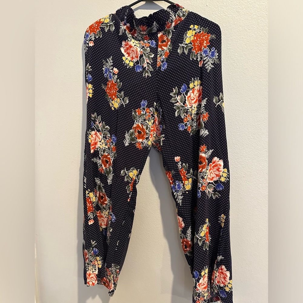Women’s floral wide leg pants size 1X